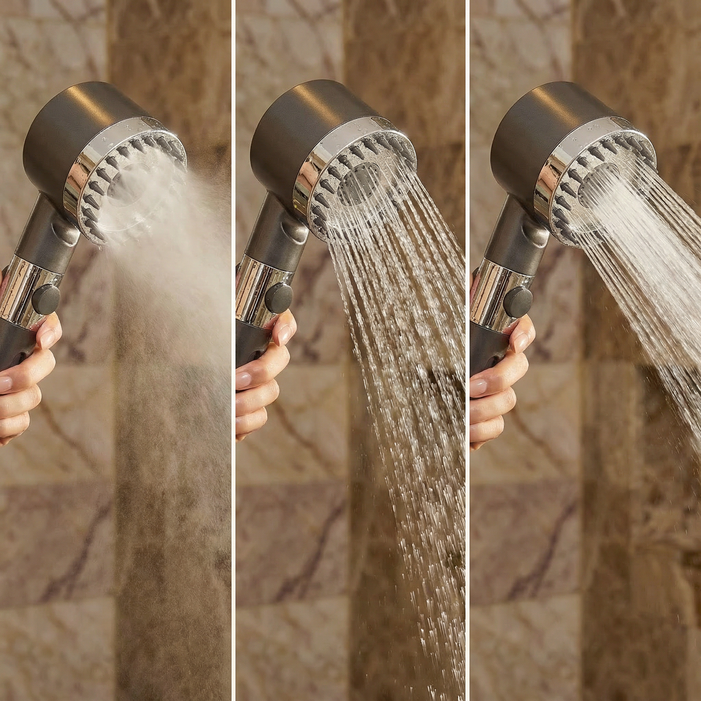 Velula SerenityFlow™ 2.0 | 3-Speed High Pressure Filtered Shower Head