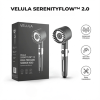 Velula SerenityFlow™ 2.0 | 3-Speed High Pressure Filtered Shower Head