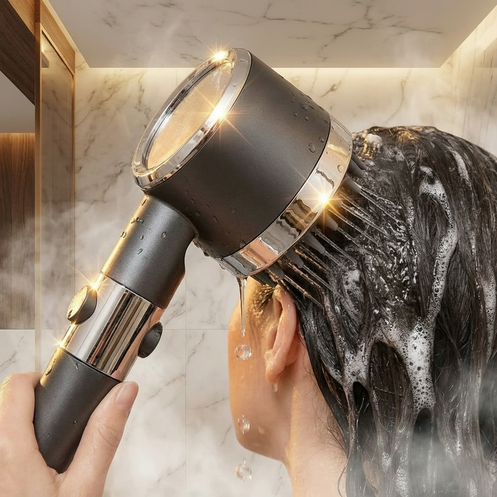 Velula SerenityFlow™ 2.0 | 3-Speed High Pressure Filtered Shower Head